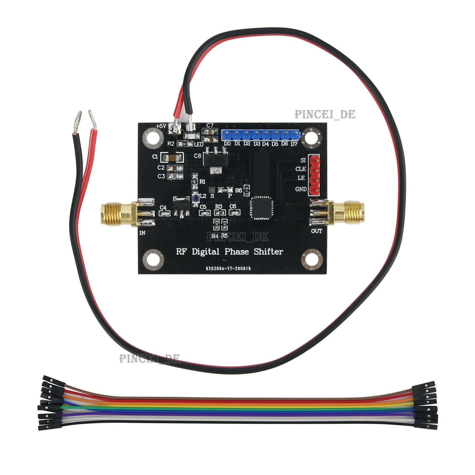 1-2.2GHz RF Digital Phase Shifter Microwave Broadband Phase Shift Module 8Bit