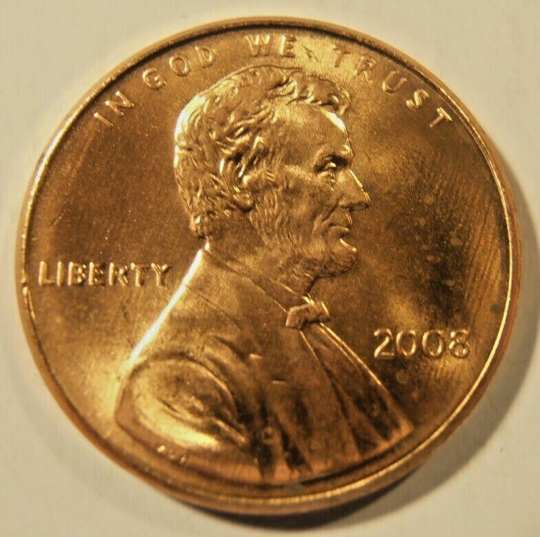 2008 P LINCOLN CENT - BU coin from a nice roll, FREE SHIPPING
