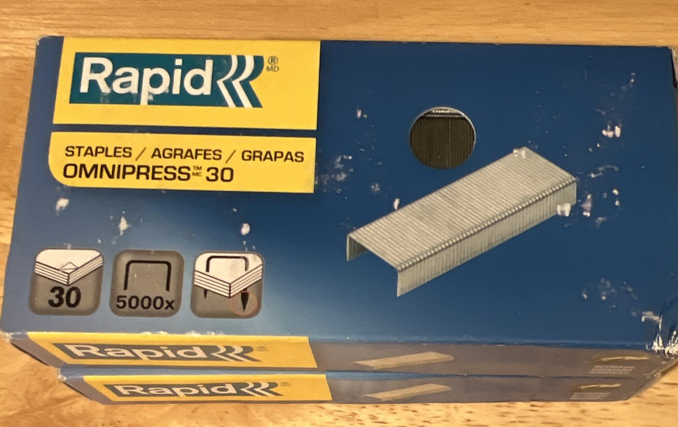 Rapid Staples For Stapler 5000585, xxx586 and xxx587 Omnipress 30 10,000 Staples