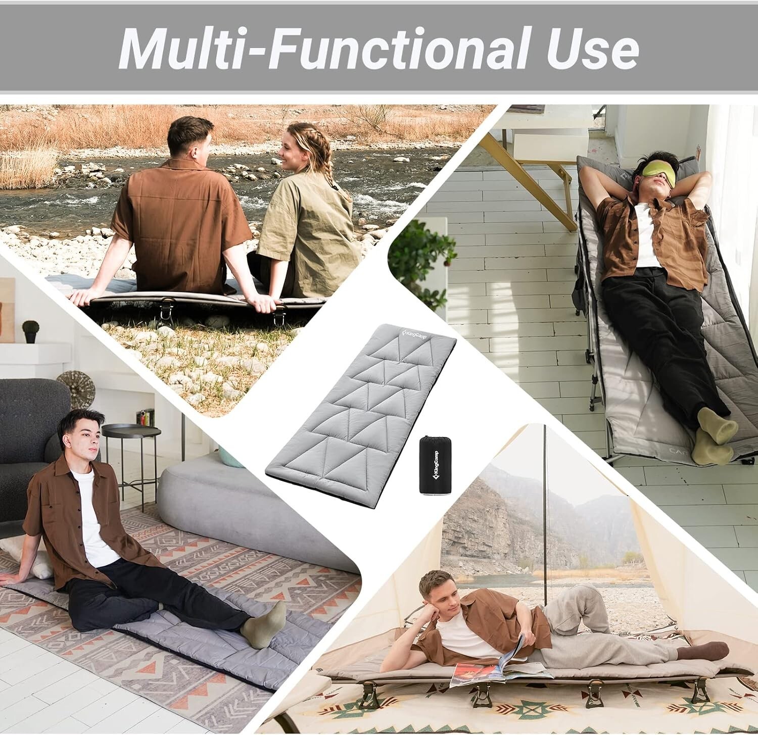 KingCamp Cot Pad For Camping, Comfortable Lightweight Mat
