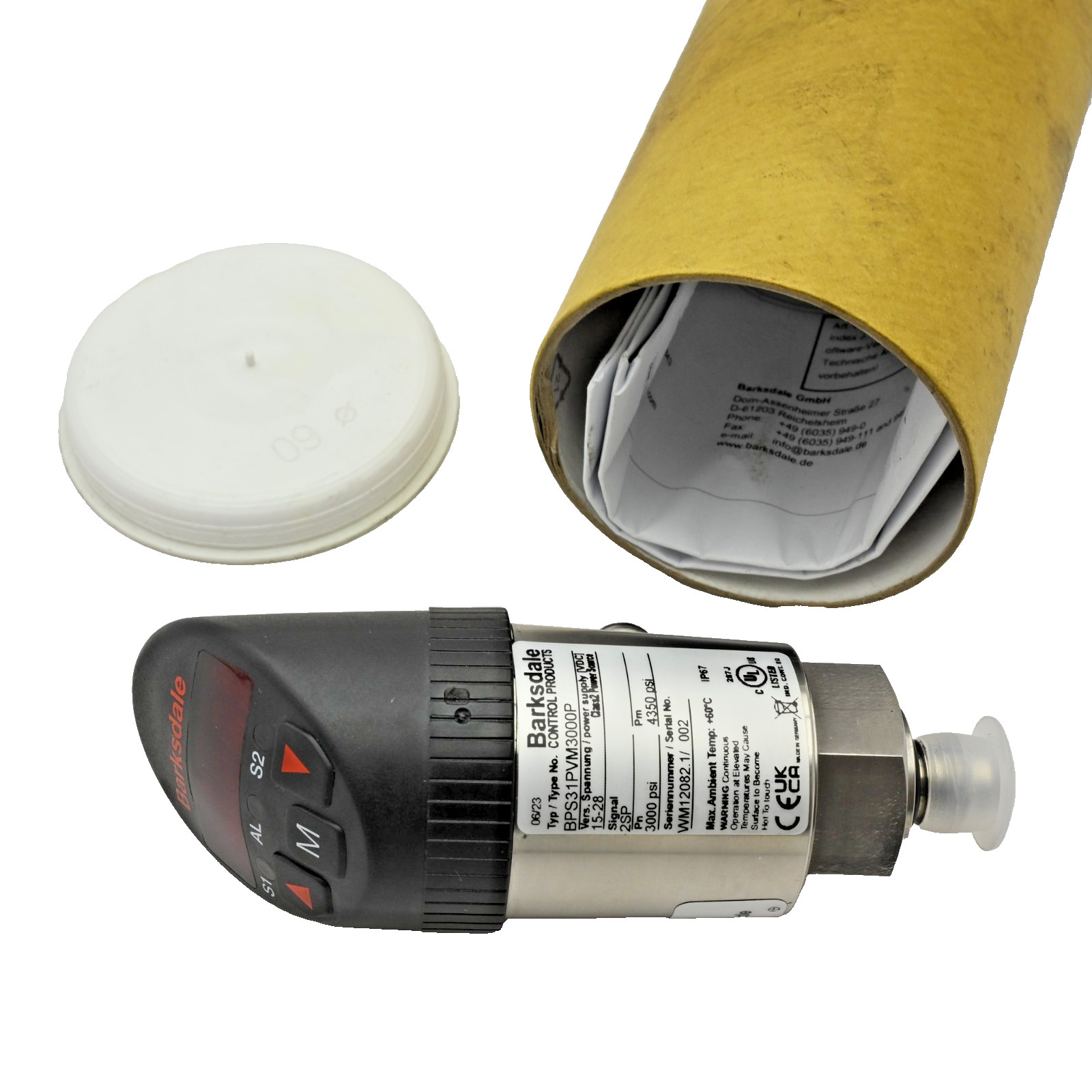 Barksdale BPS31PVM3000P Electronic Dual Pressure Switch WM12082.1/ 002