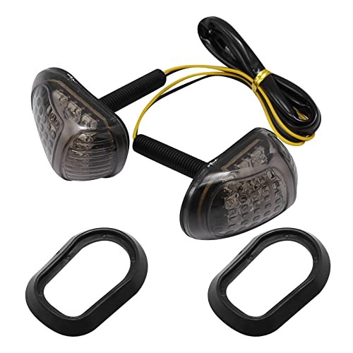2PCS 12V Amber Motorcycle 9 LED Flush Mount Turn Signals Indicators Blinker