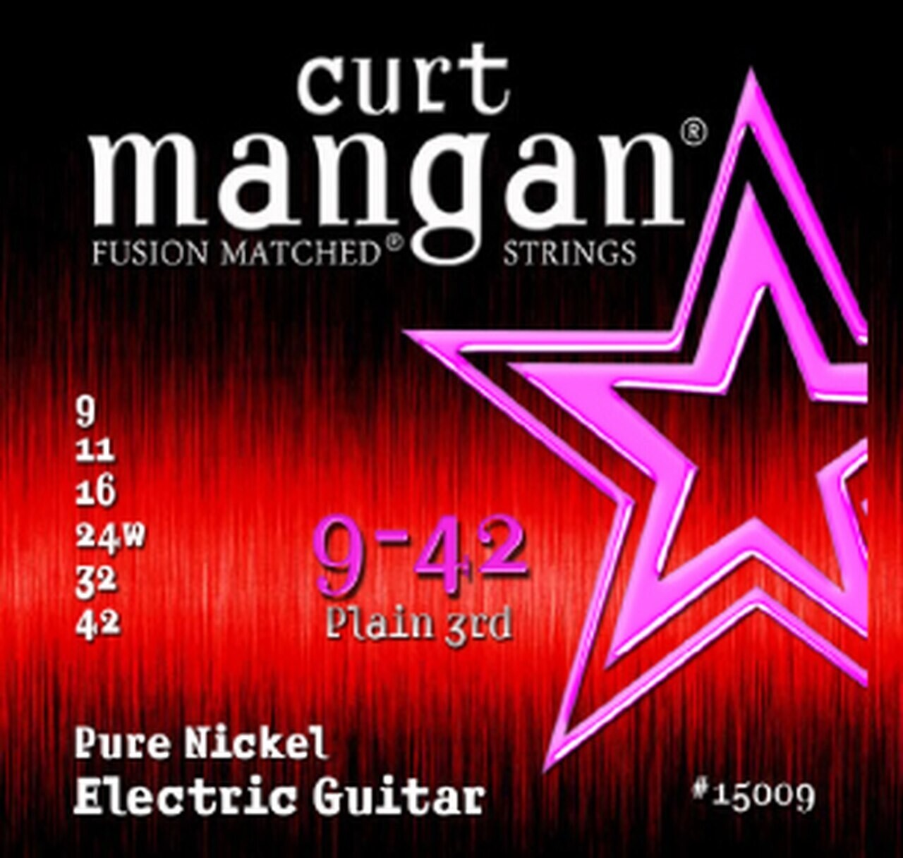Curt Mangan Fusion Matched Pure Nickel Electric Guitar Strings gauges 9-42