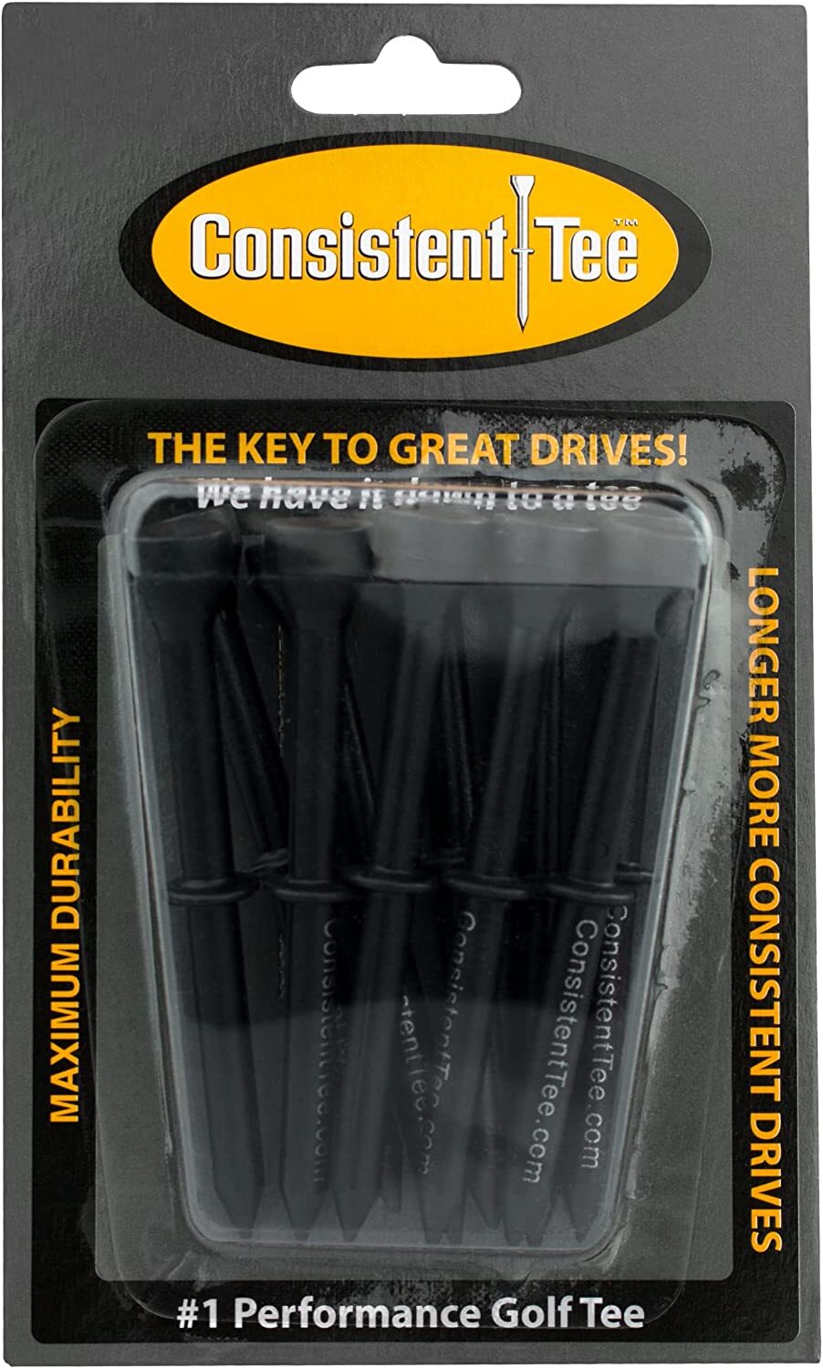 Consistent Tee Golf Tees - 10 pack Golf Tees - Pick Color! - 3.25"
