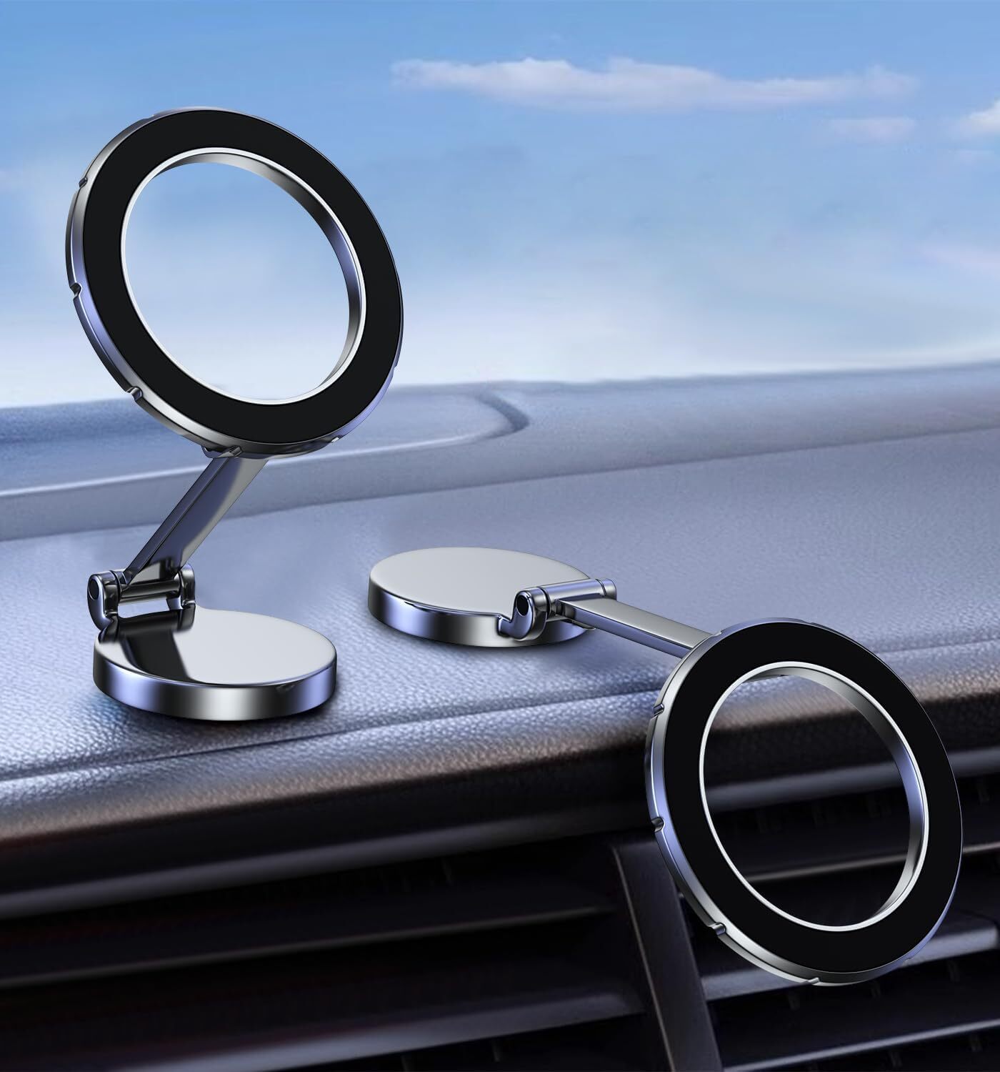 Magnetic Phone Holder Car Mount Dashboard Desktop Stand For iPhone Android