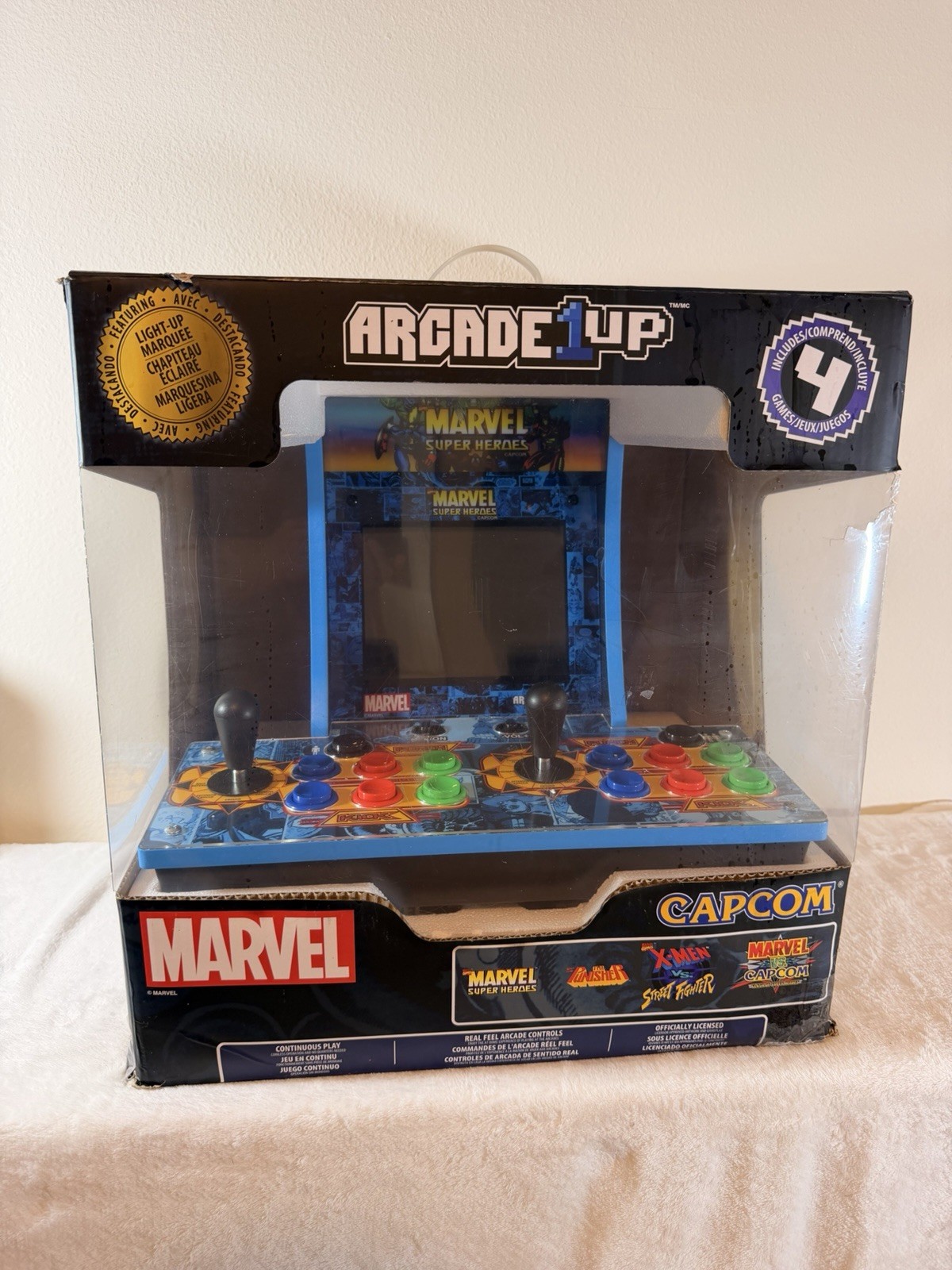 ARCADE 1UP MARVEL SUPER HEROES COUNTERCADE  SOFT MODDED W/ 400 GAMES!! 🔥 🔥 🔥