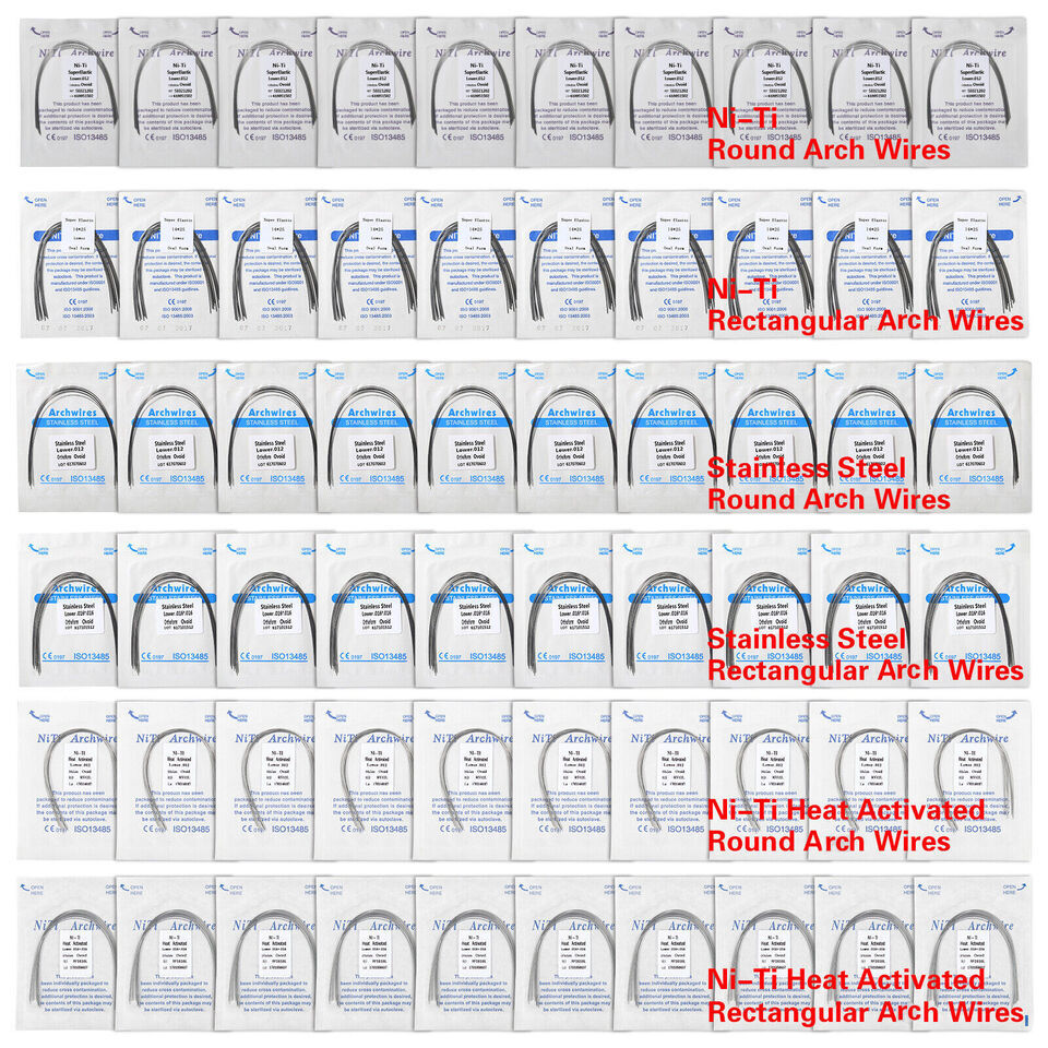 Dental Ortho Arch Wire Niti Ovoid/Natural Rectangular / Round