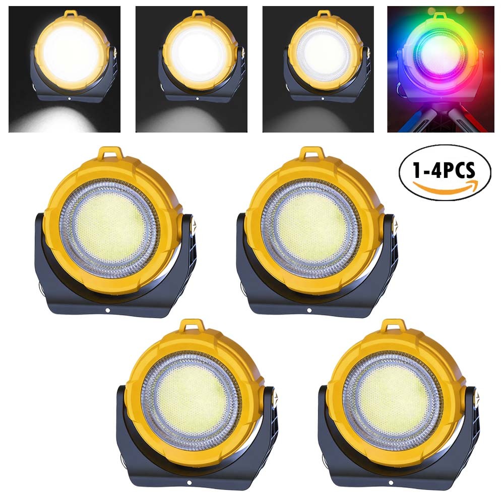 Portable LED Solar Work Light USB Rechargeable Emergency Worklight Security Lamp