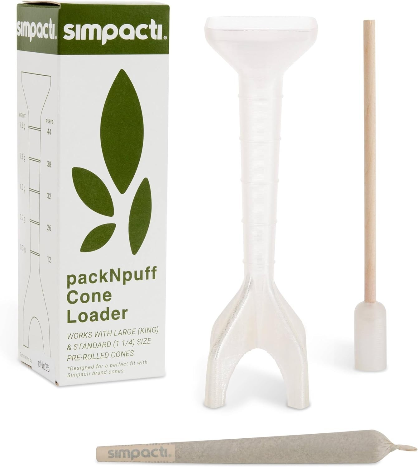 packNpuff Pre Roll Machine | Cone Loader | Filler Funnel - No Cones