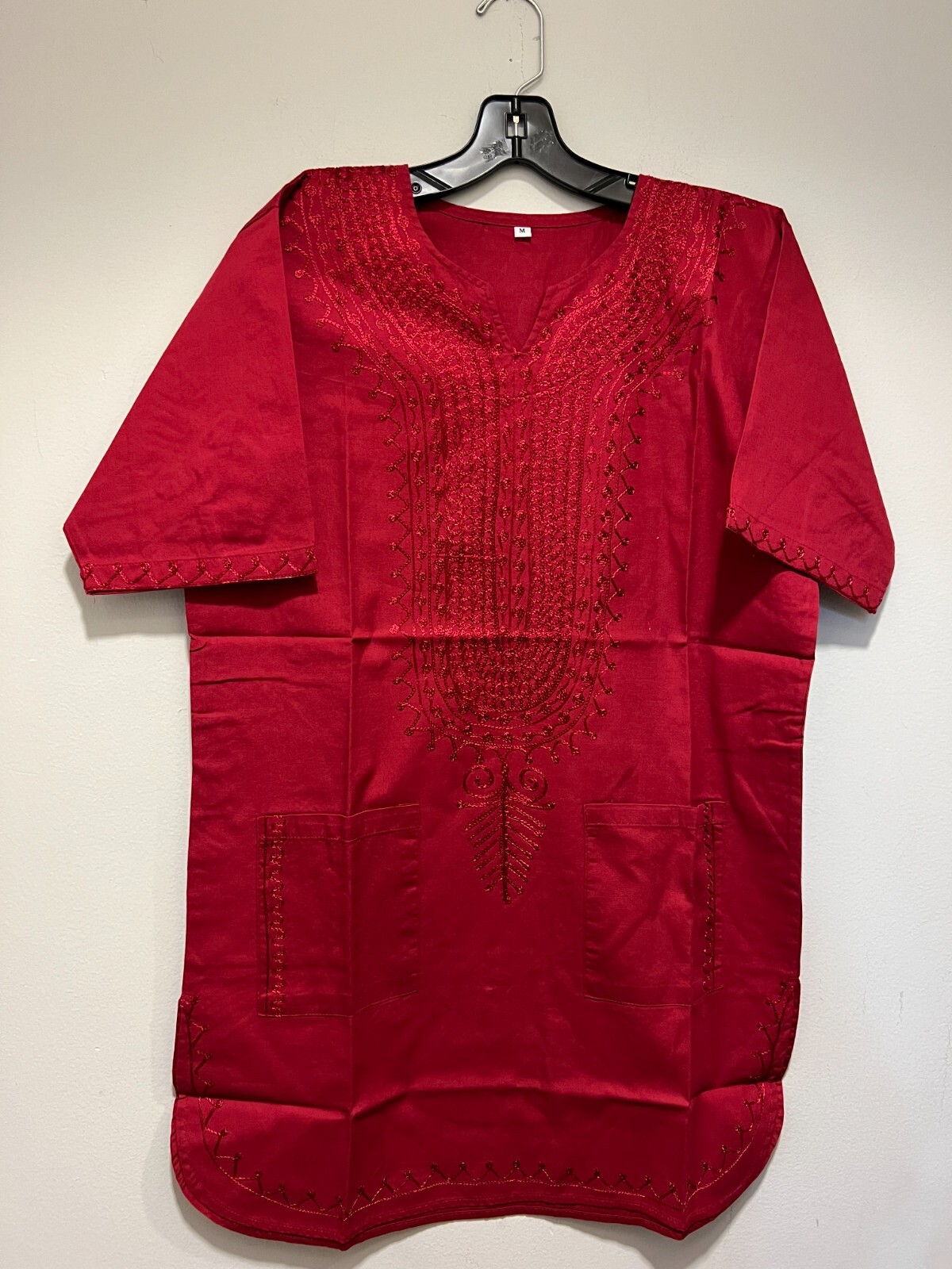 African clothing for men-Dashiki S-5X dark red