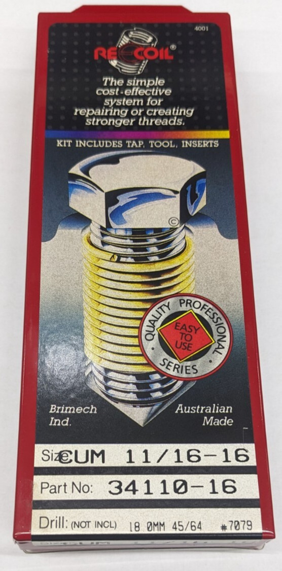 Recoil 11/16" - 16 CUM Thread Repair Kit No. 34110-16 Australia