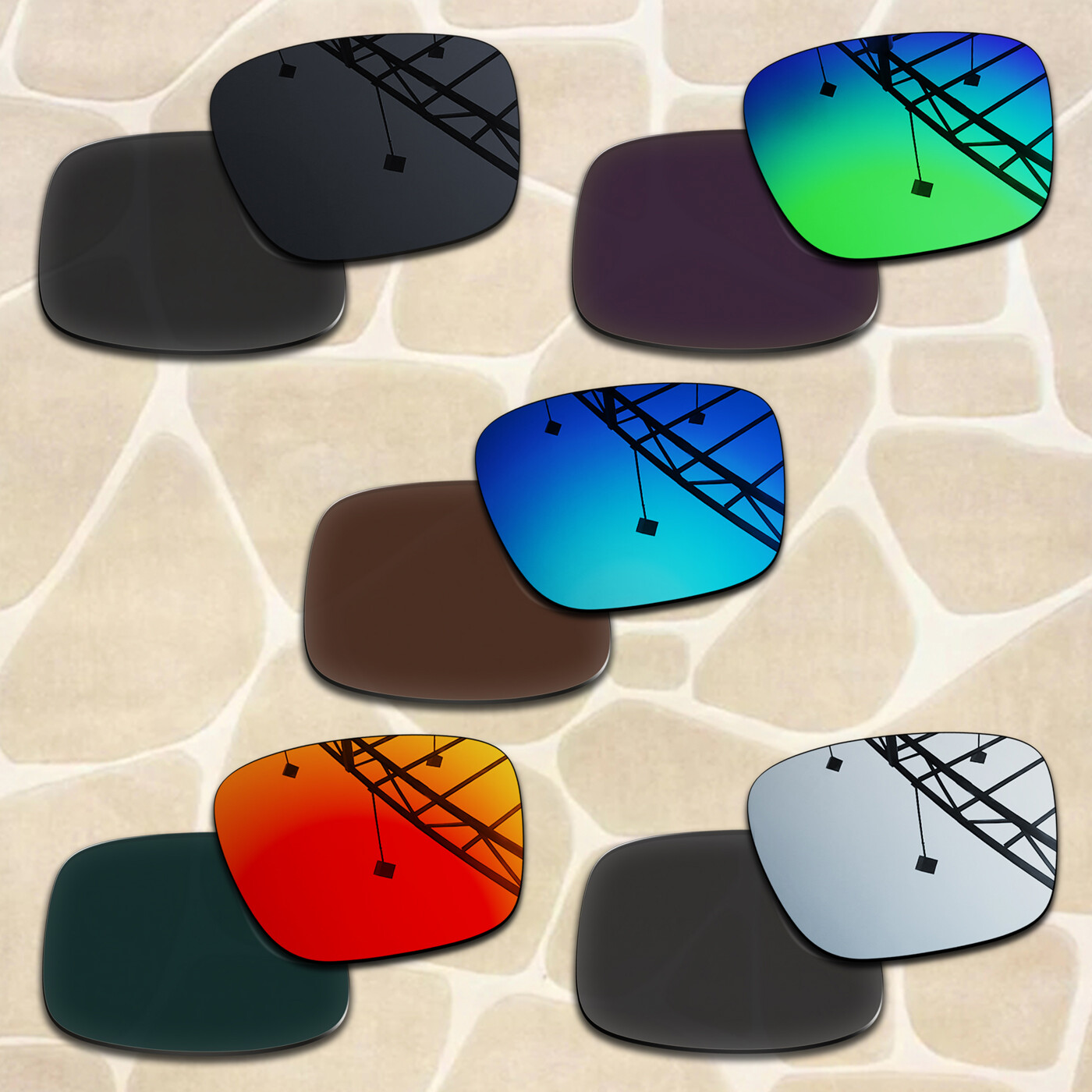 Anti-Scratch Polarized Replacement Lenses for Oakley Sliver Stealth OO9408 56mm