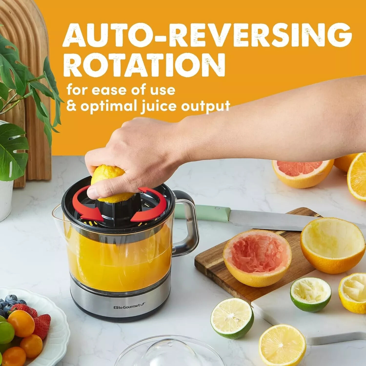 Electric Citrus Juicer Large Volume Juice Squeezer Lemon Orange Pulp Extractor