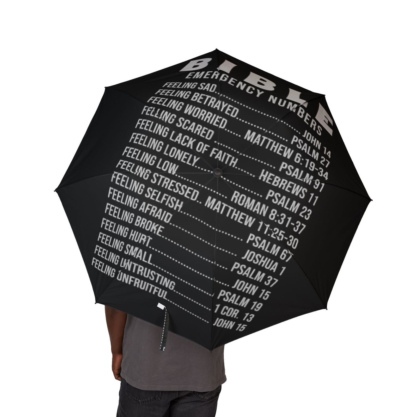 Bible Verses Umbrella | Foldable Umbrella with Scripture Text