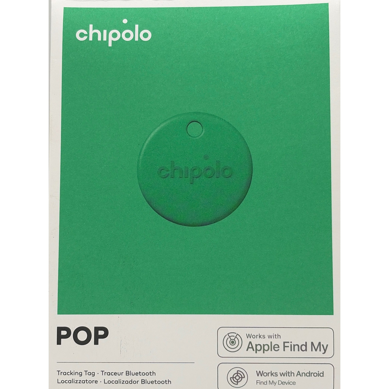 Chipolo POP Bluetooth Tracking Tag Green Apple Find My Android Find My Device S5
