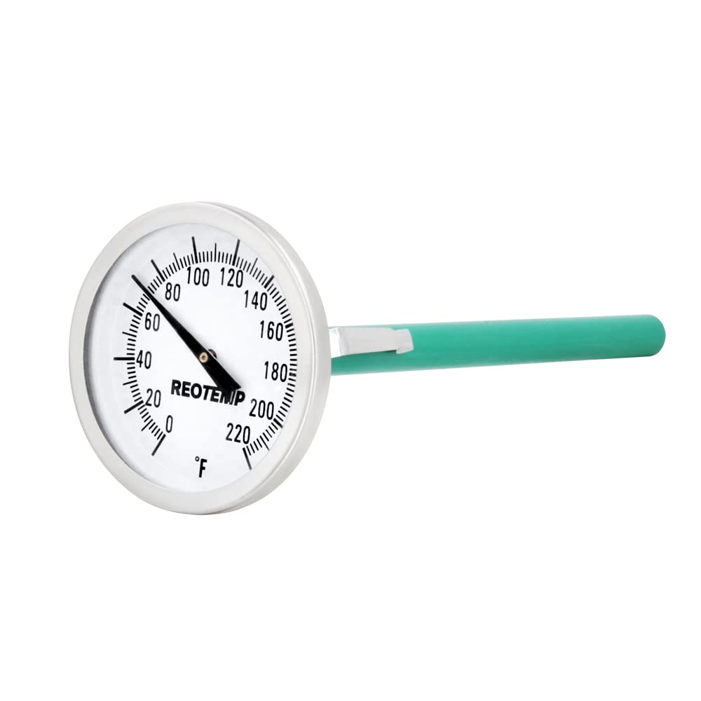 Large Dial Easy Read Pocket Thermometer, 2" Dial, 5" Stem, Waterproof (0 to 220