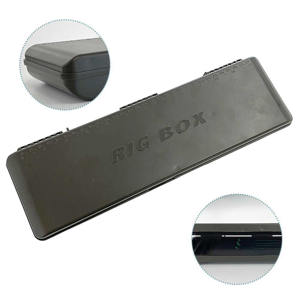 2023 New 1pc Fishing Line Box Cable Box 34.5*11*3.5cm About 379g Dark Army Green
