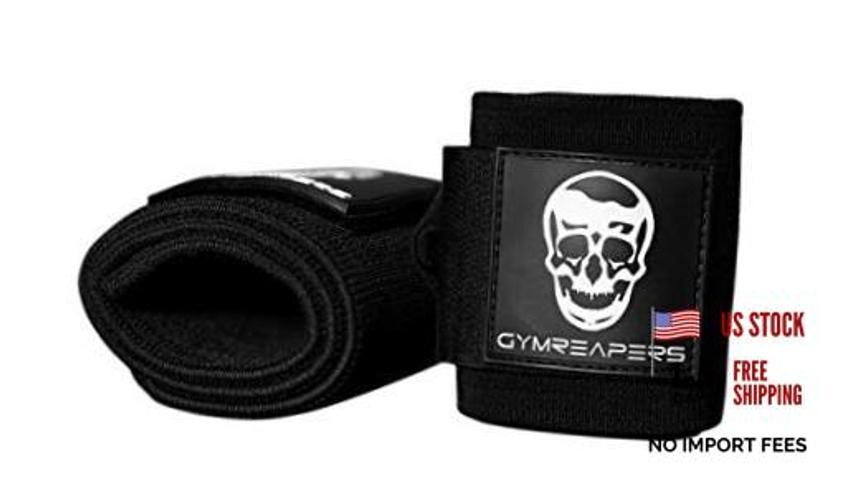 Wrist Wraps Weightlifting - Stiff Heavy Duty 18 inch 12" Black - Medium Stiff