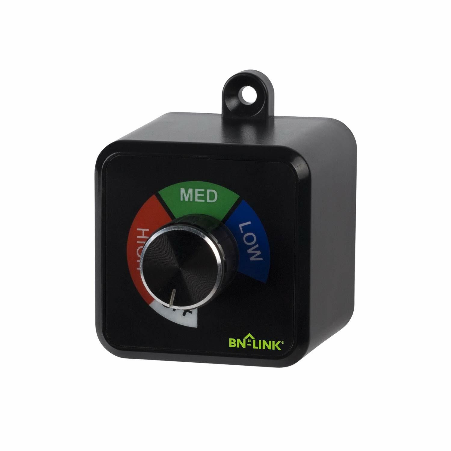 BN-LINK Exhaust Fan Speed Controller Variable 3Speed Adjuster Cordless 4.8A/600W