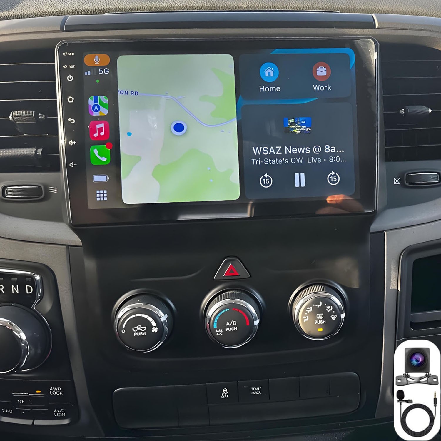 Apple Carplay Car Radio 9'' For Dodge RAM 1500 2500 3500 2013-19 Android 13 GPS