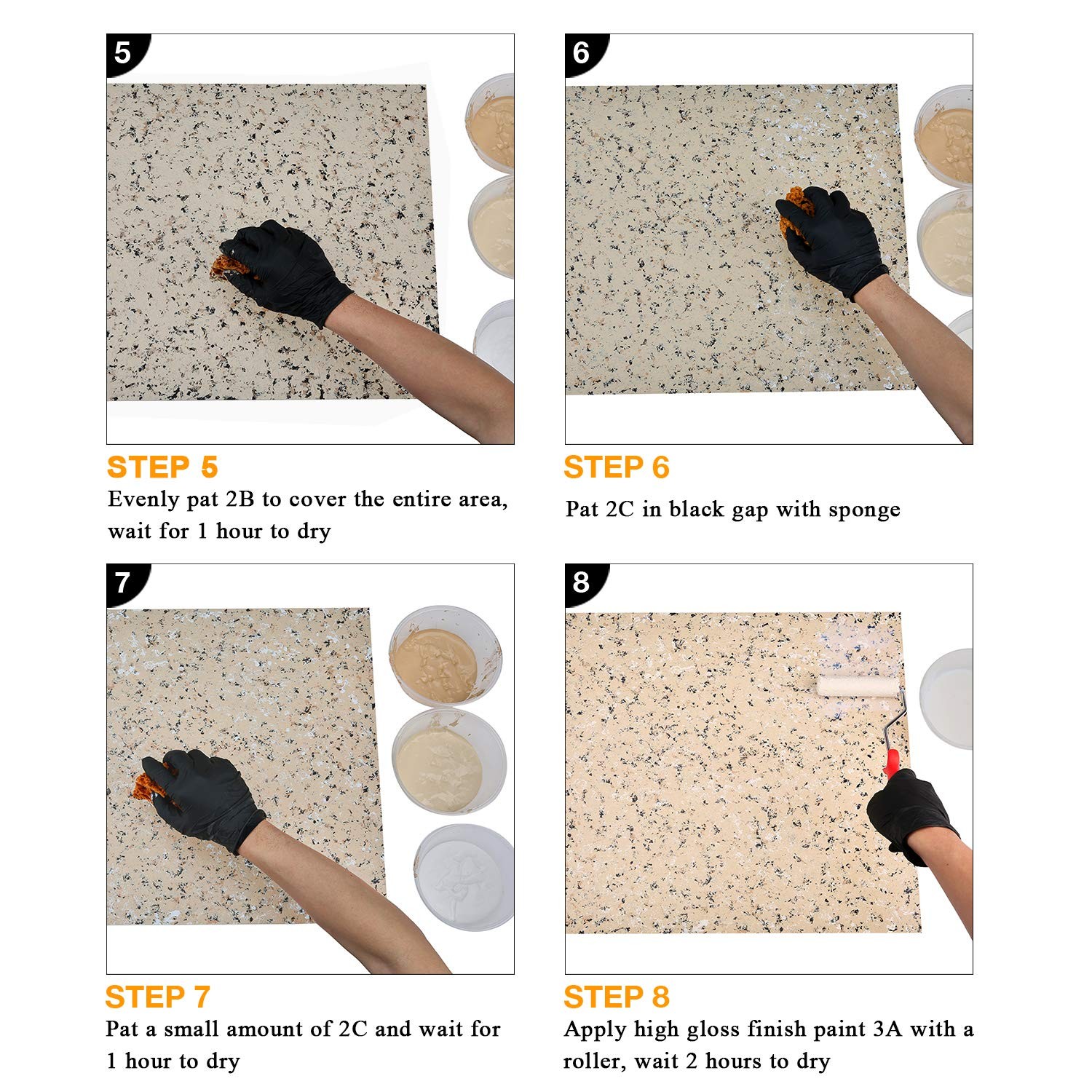 Granite Countertop Paint Kit - Sand Counter Refinishing Kit for Kitchen Bathroom