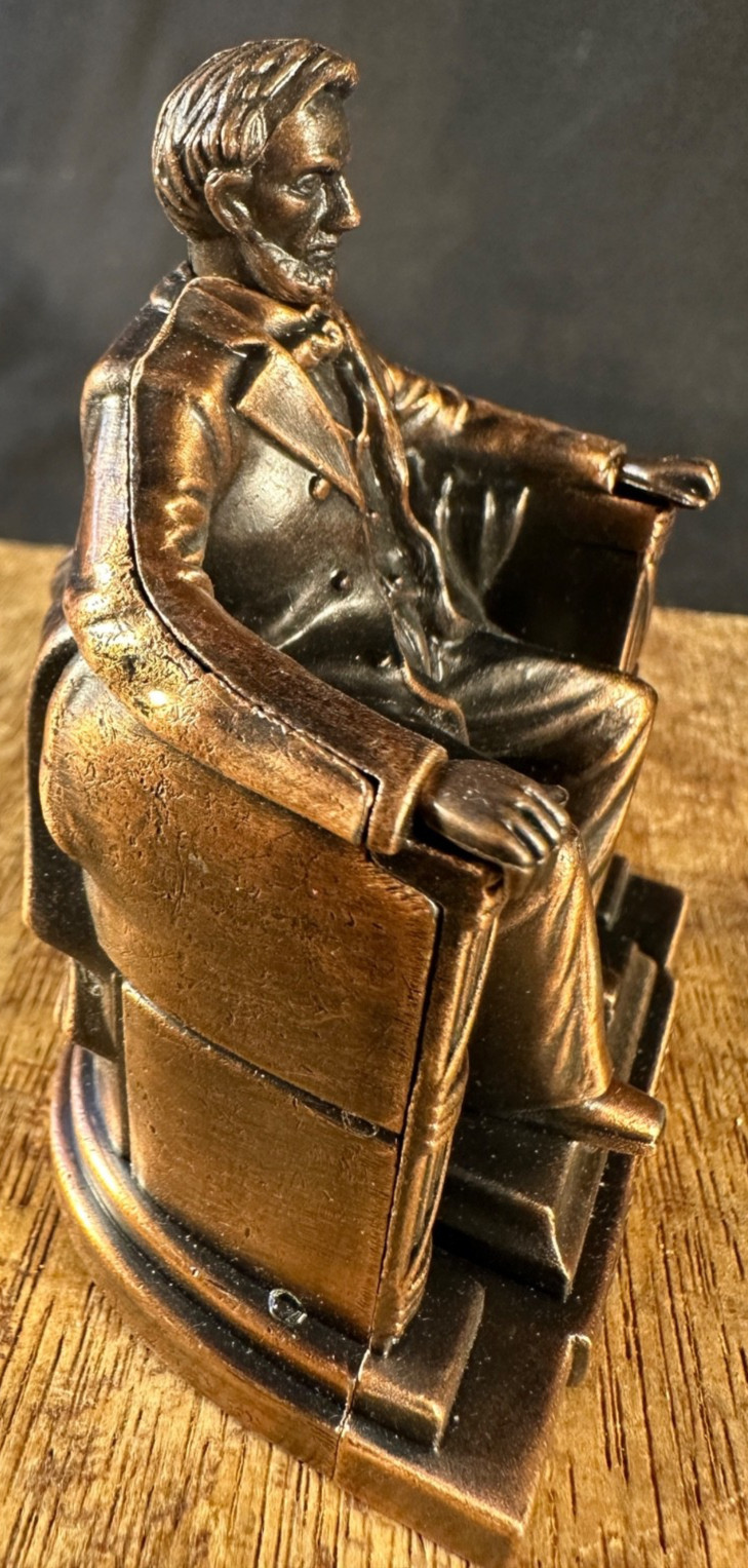 Miniature Abraham Lincoln Die Cast Pencil Sharpener