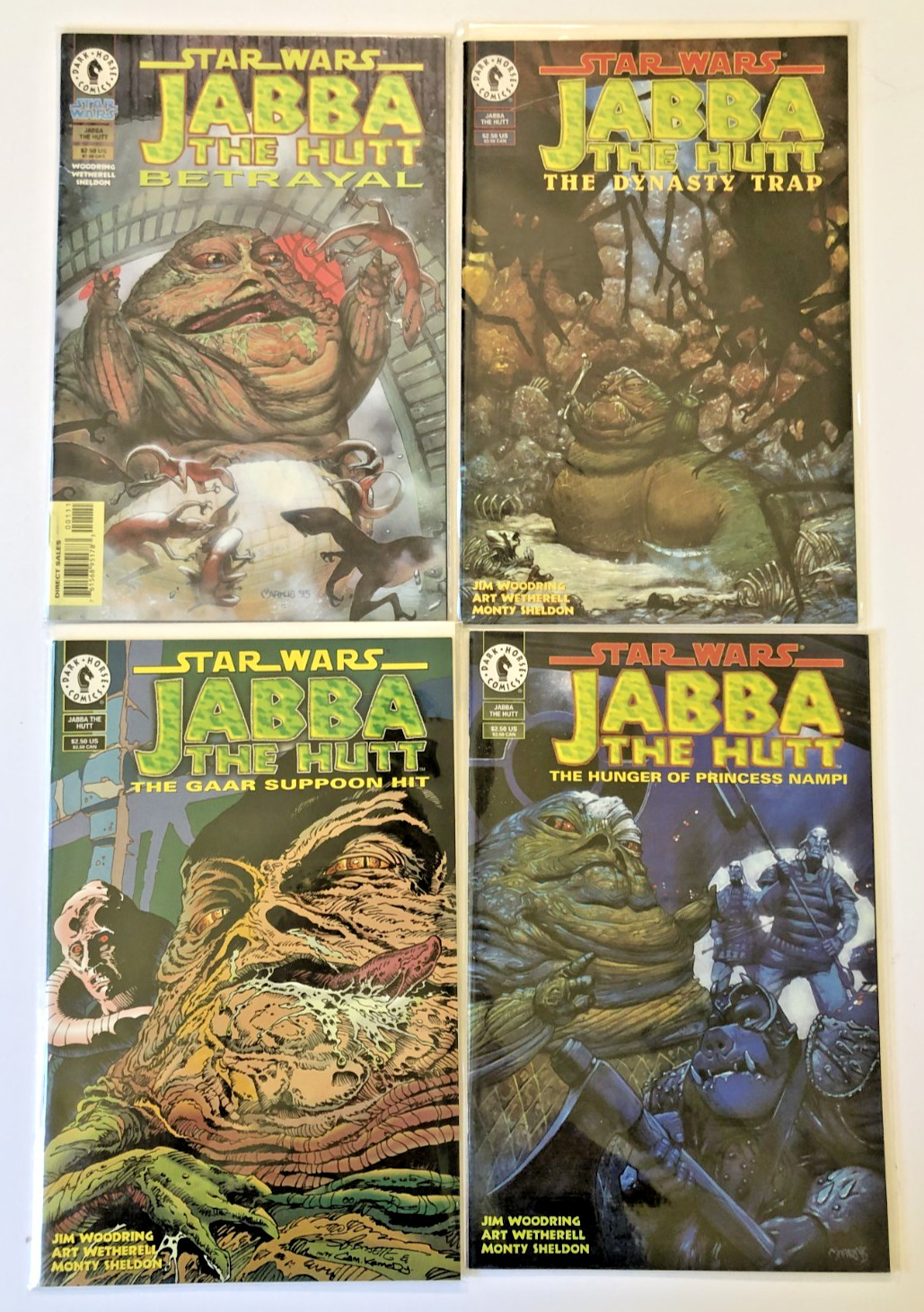 🌟 (4) Star Wars: Jabba the Hutt #1's (Dark Horse, 1995) High Grade Books 🔥