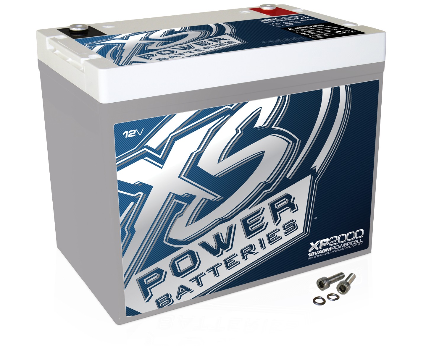 XS Power XP2000 2000W Power Cell Car Battery Power System + Power/Ground Wires