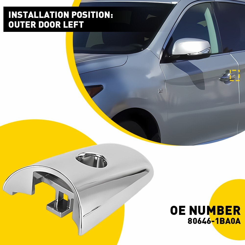 For 2014-2019 INFINITI QX60 QX70 QX80 Front Escutcheon Door Outside Handle Cover
