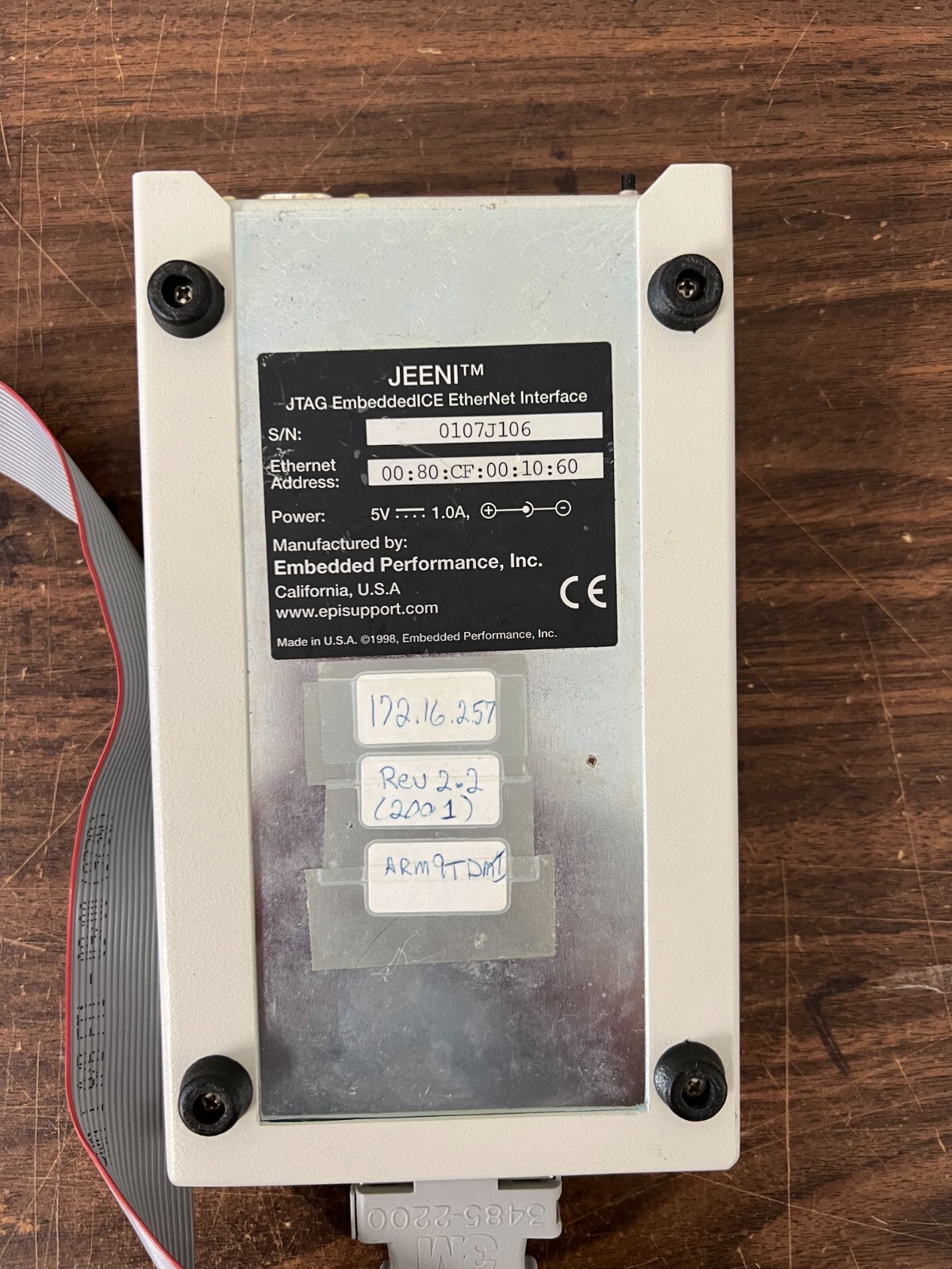 EPI JEENI JTAG EmbeddedICE EtherNet Interface for ARM W/Cable