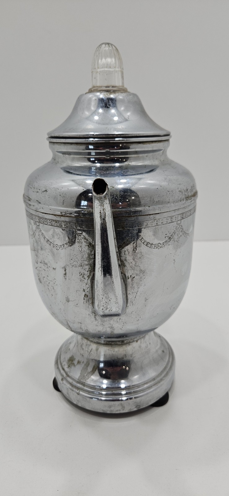 Vintage Chrome Farberware Coffee Percolator No. 208 - Tested, Works