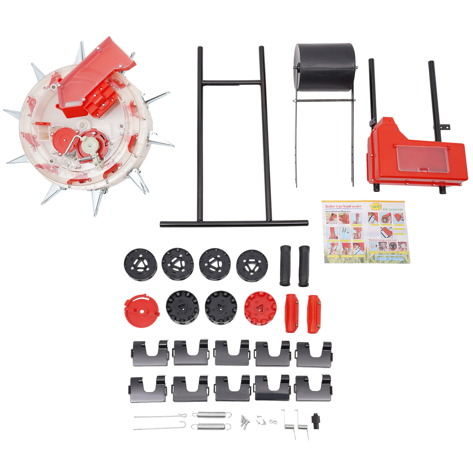 Hand push Roller Seeder Corn Soybean Fertilizer Machine Manual Planter 3.5-7.8cm