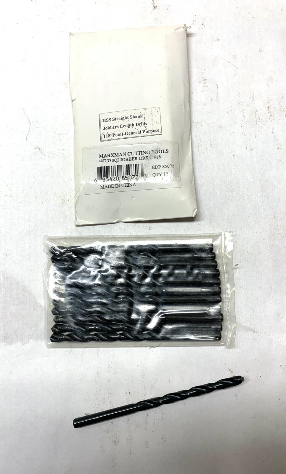 MARXMAN - 330QI HSS Jobber Length Drills - #35 - 118° Point - Qty. 12 - NEW