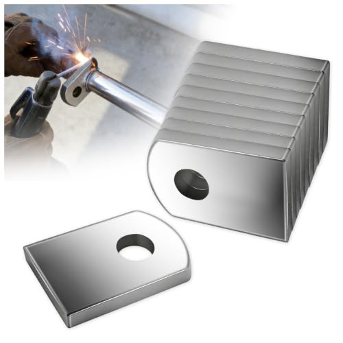 10PCS Weld on Tabs with 3/8" Hole,1-1/2"×1" Flat Bottom Welding Table
