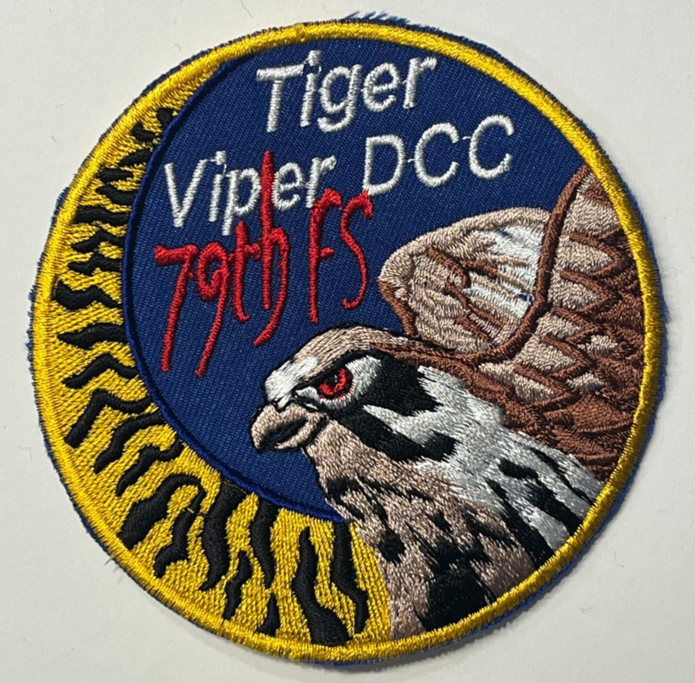 US AIR FORCE PATCH: 79th Fighter Squadron F-16 Swirl Shaw AB South Carolina