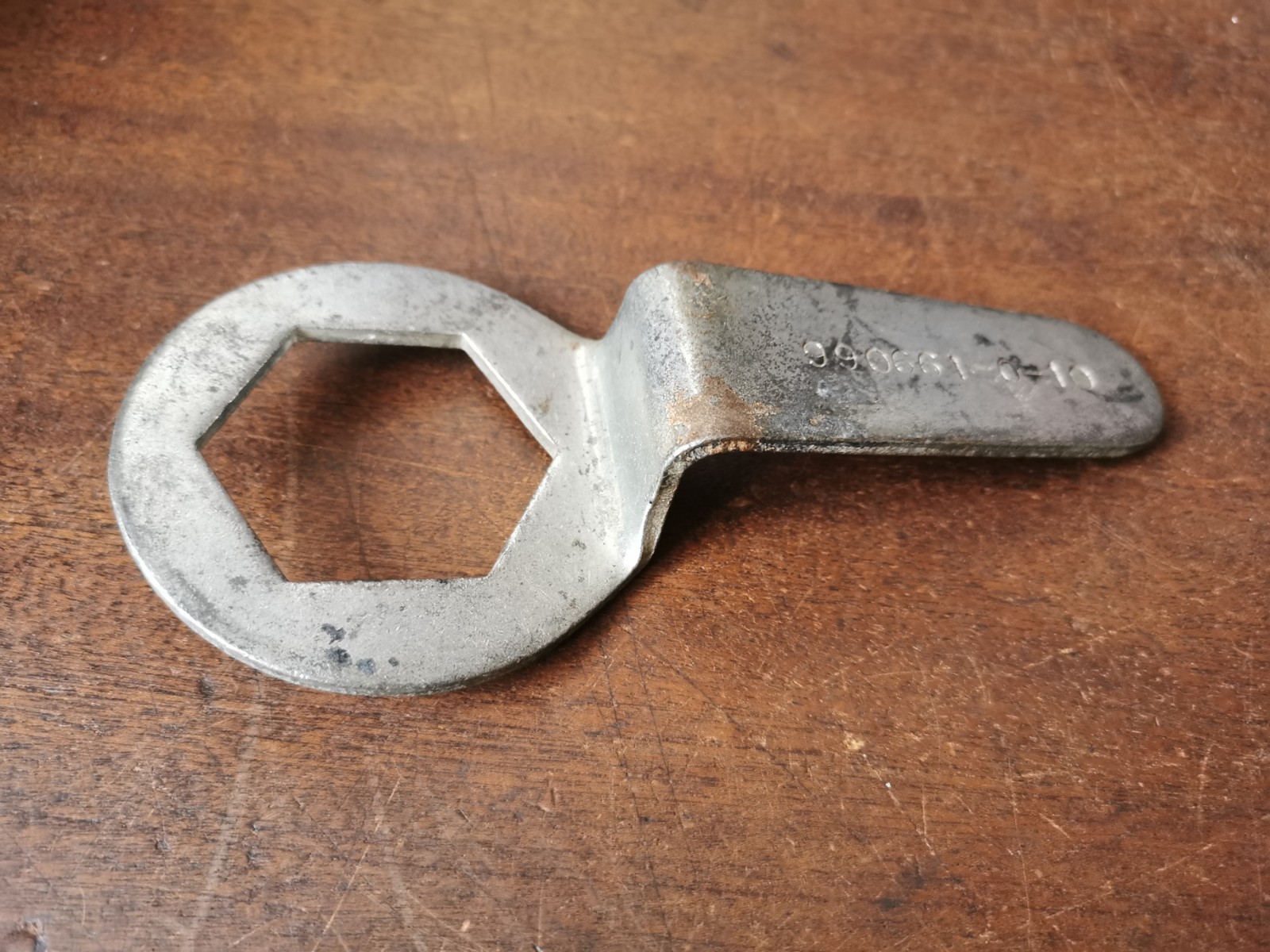 Vintage 50mm spanner marked 990661-0-10, no makers name.
