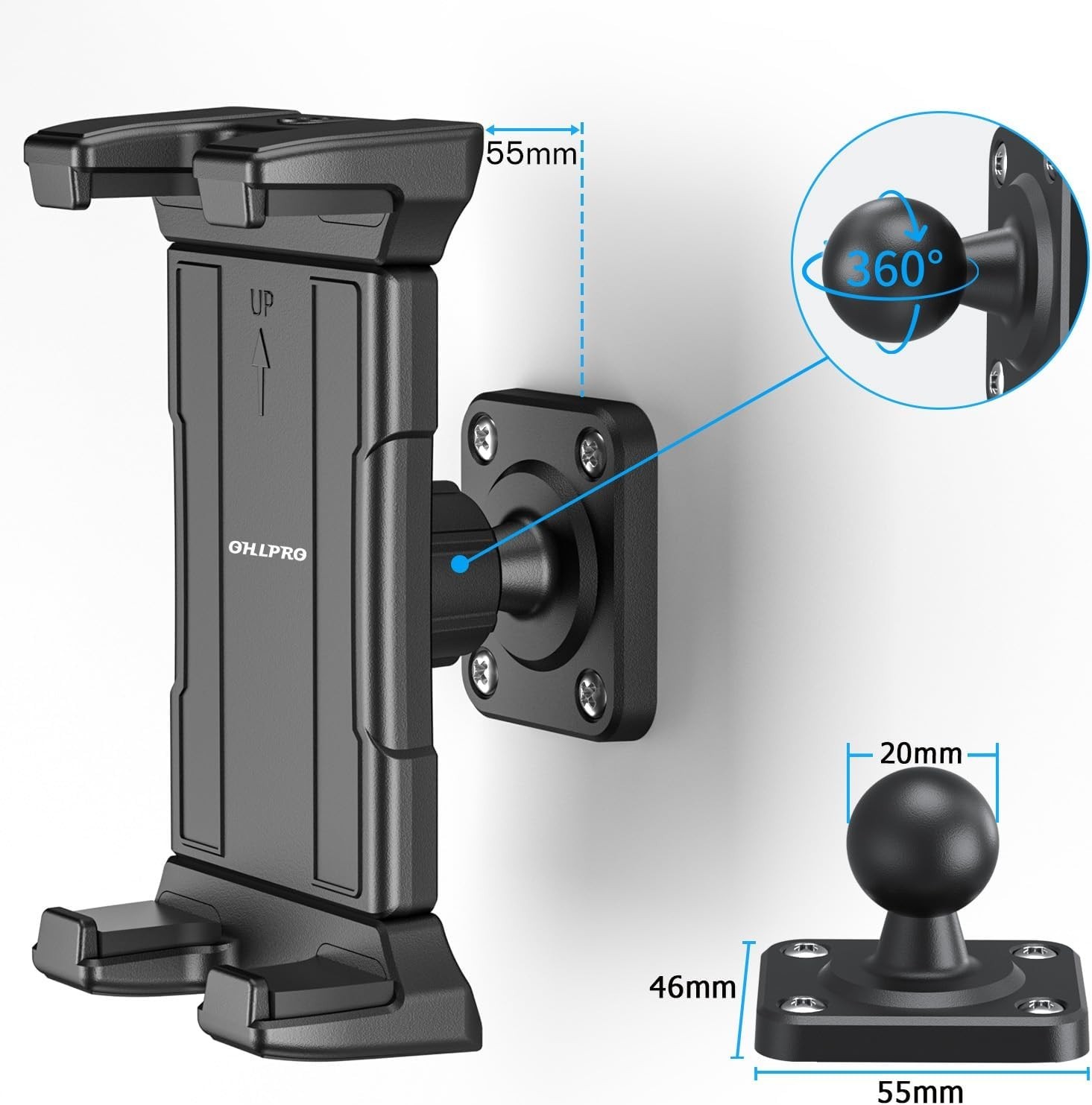 Durable Universal Tablet Wall Mount for 5-13 Inch Devices, Scratch-Proof Design