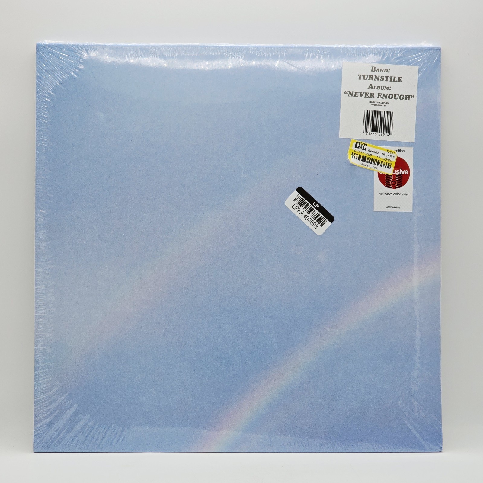 Turnstile Never Enough Ltd Edition Red Black Wave Color Vinyl LP Sealed