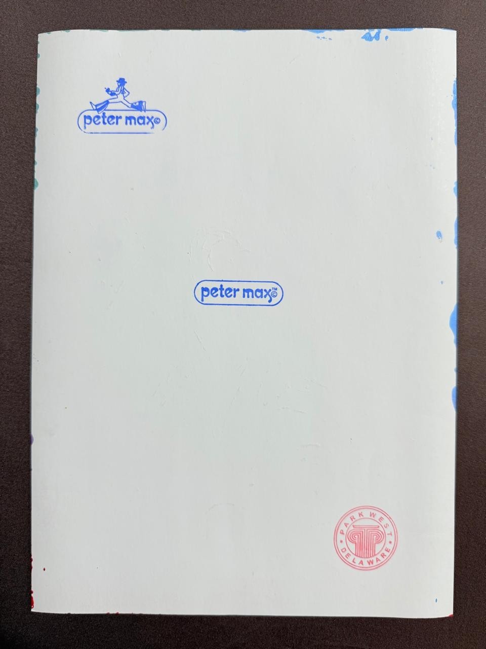 Peter Max Drawing (handmade) Antique paper, signed and sealed