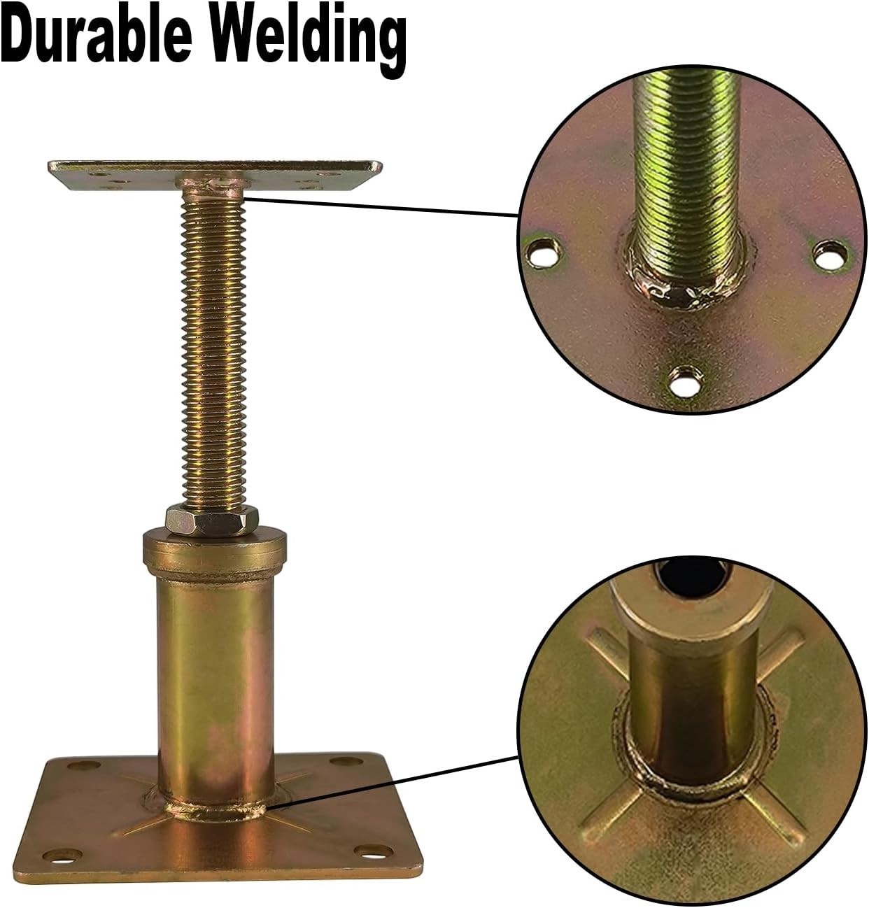 Adjustable 4 1/3" - 7" House Floor Jacks Mini Screw Post Pole for Leveling, G...