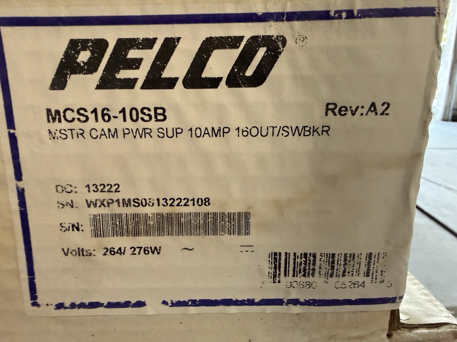 Pelco MCS16-10SB Power Supply New In Box NIB CCTV