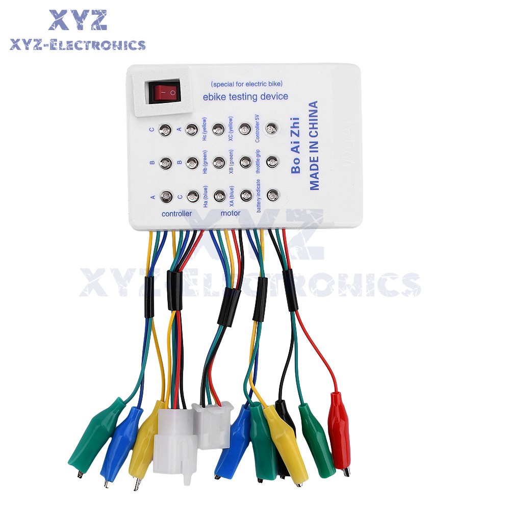 24-72V Ebike Brushless Motor Controller Tester Electric Hall Tester Detector