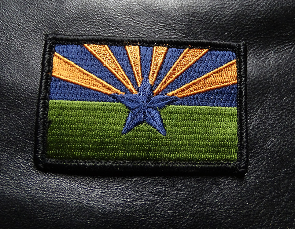 ARIZONA STATE FLAG TACTICAL COMBAT ACU GREEN 3 x 2 inch HOOK LOOP PATCH