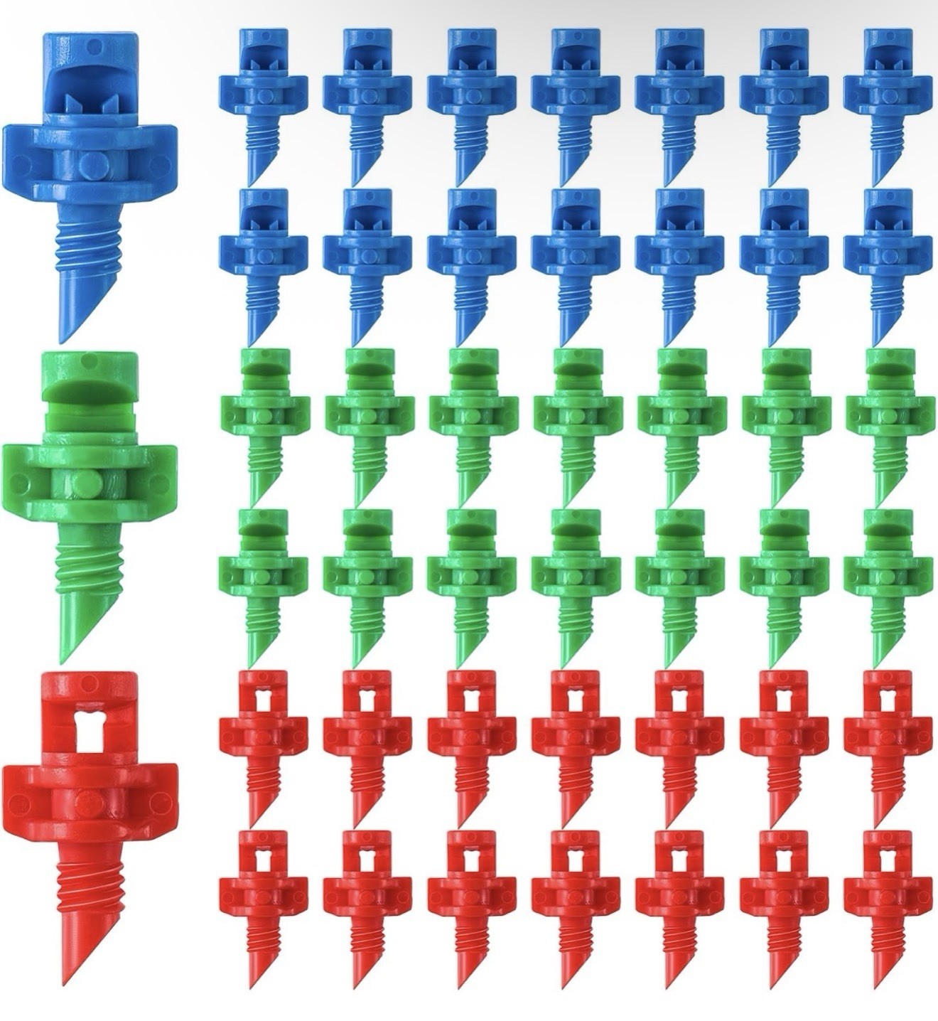 45pcs Drip Irrigation Emitters, 90/180/360 Degrees Irrigation Drip Heads