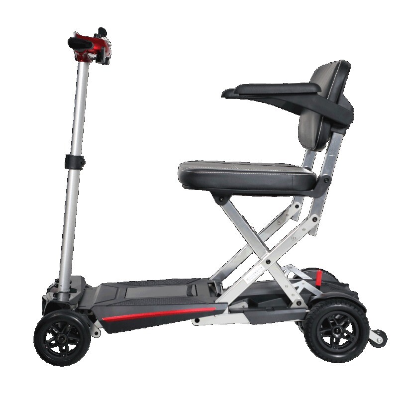 Lightweight Travel Mobility Scooter Foldable 4 Wheels 9.32miles 275 lb Capatity