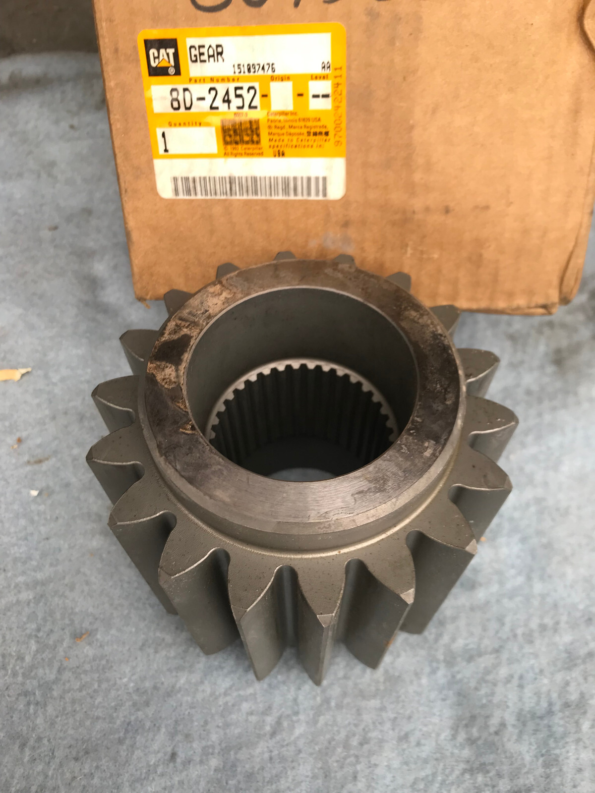 CAT GEAR Pt# 8D-2452 CATERPILLAR Motor Grader 14G ---------------------- OEM NOS