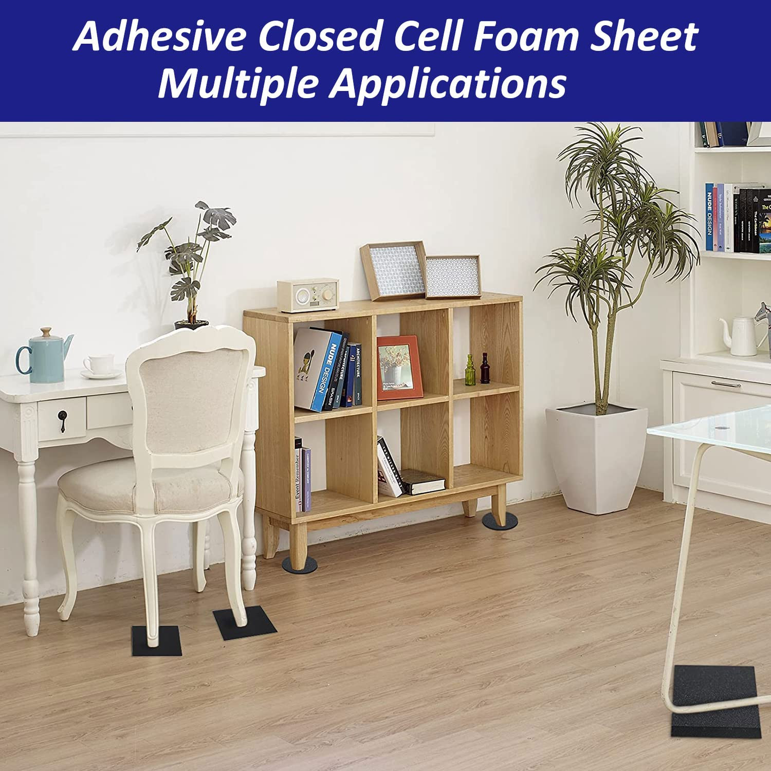 Foam Padding Sheets with Adhesive Backing - 1/4" Thick Self Stick Neoprene Insul