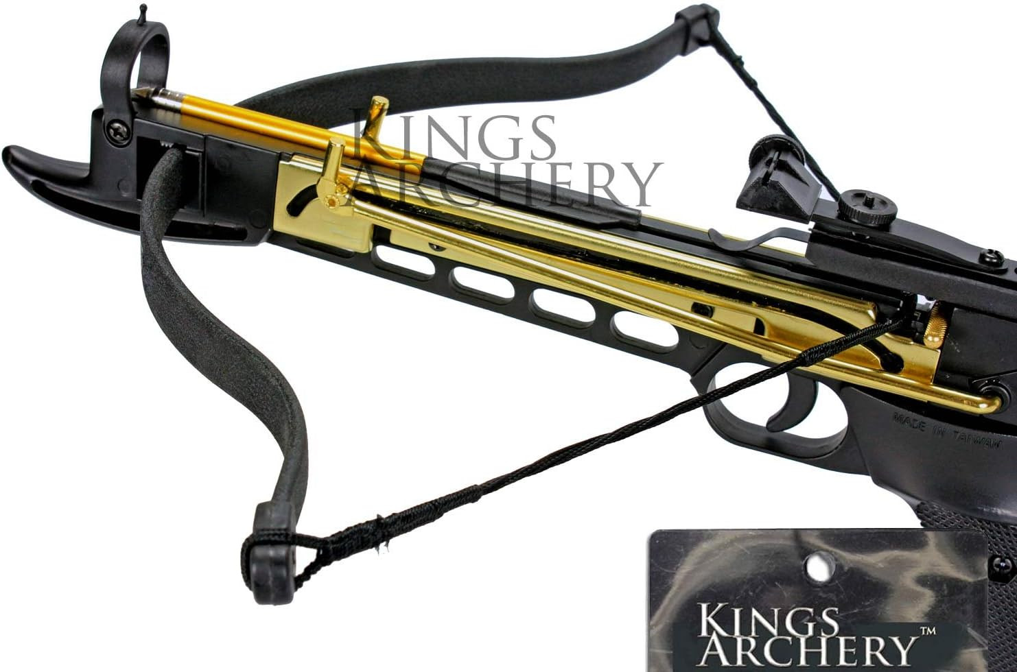 Self-Cocking Crossbow Bundle with Adjustable Sights, Spare Crossbow String and C