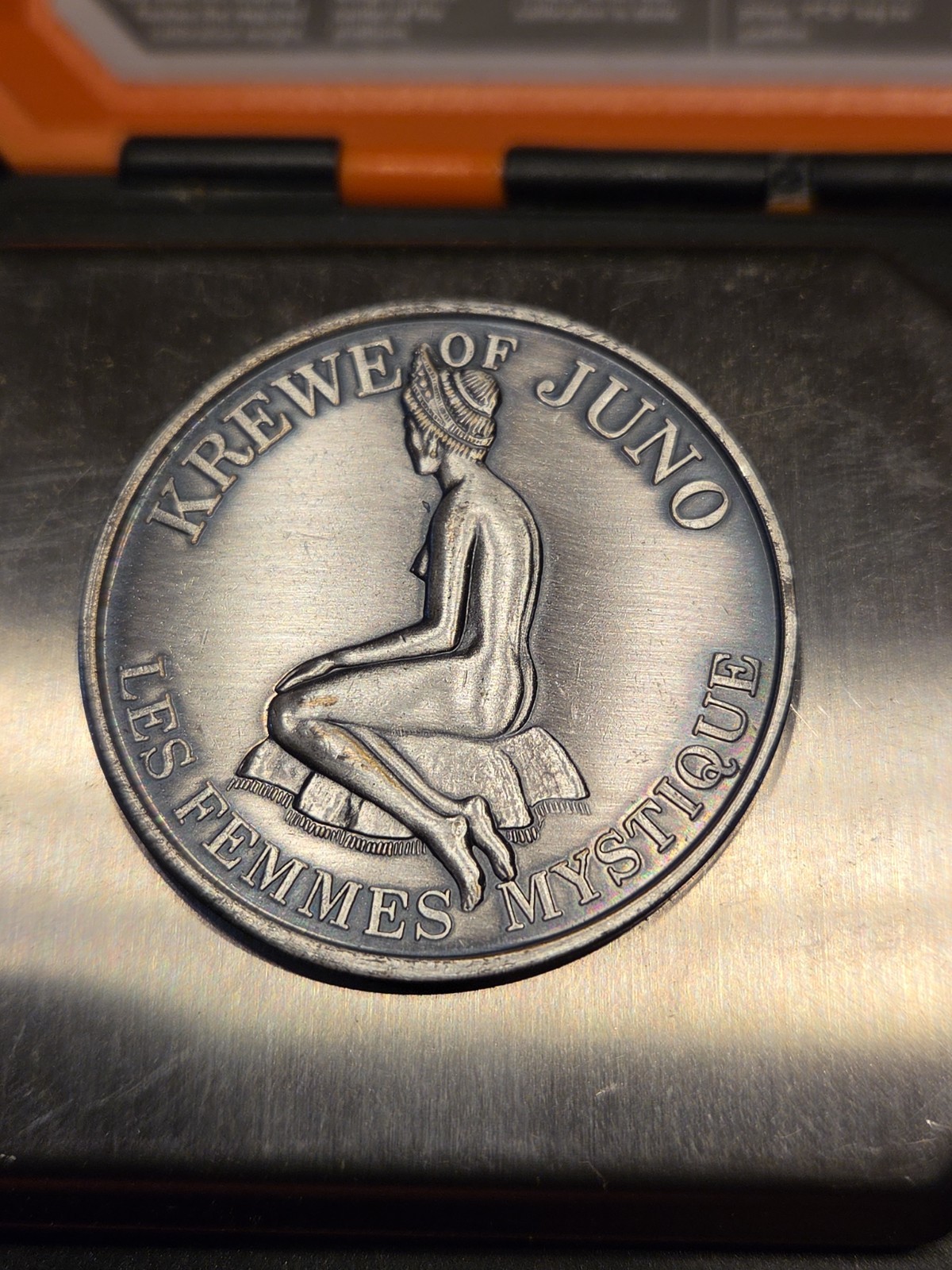 1969 Krewe Of Juno Mardi Gras Baubloon Token Far Away Places 39 MM 21 Gram