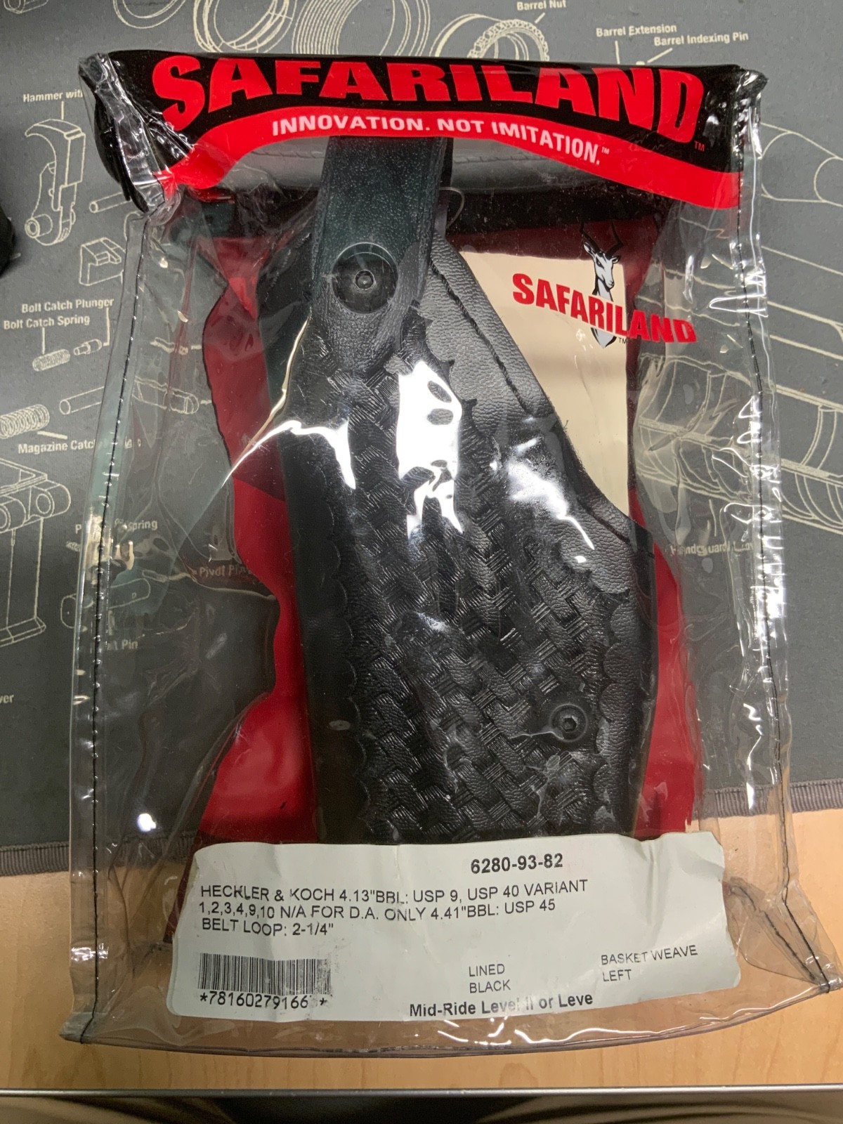 Safariland Basketweave Duty Holster LH HK USP 9 USP 40 VARIANT